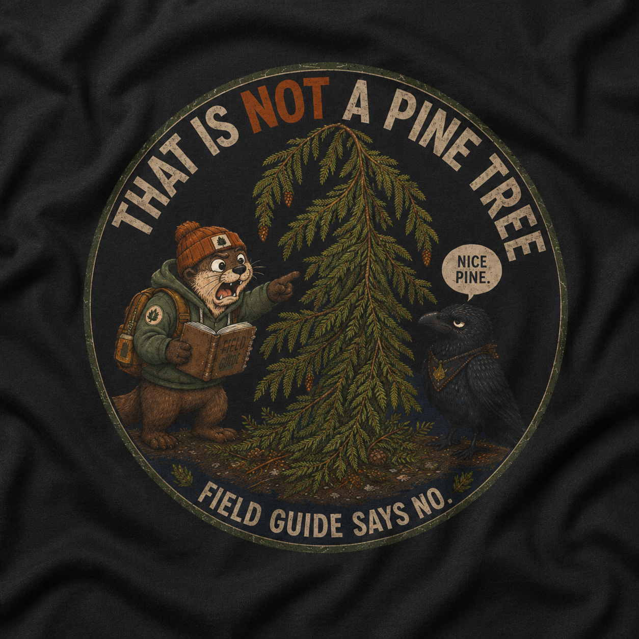That is Not a Pine Tree, Field Guide Says No Version 2 T‑Shirt