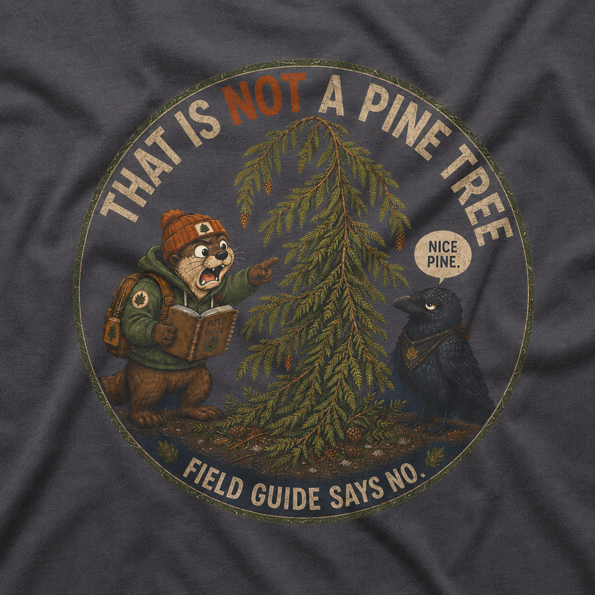 That is Not a Pine Tree, Field Guide Says No Version 2 T‑Shirt