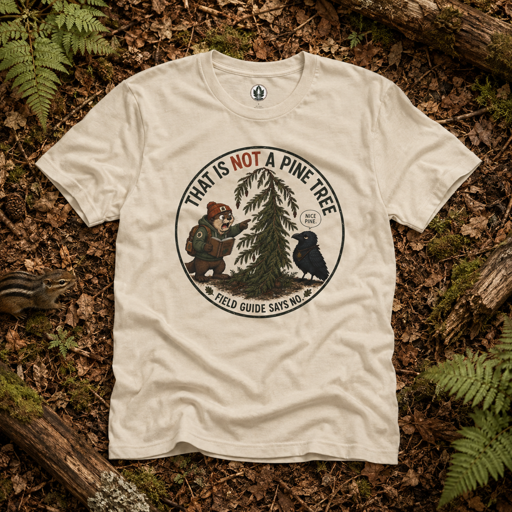 That is Not a Pine Tree, Field Guide Says No Version 2 T‑Shirt