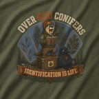 Over 600 Conifers, Identification is Life T‑Shirt