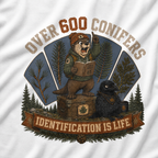 Over 600 Conifers, Identification is Life T‑Shirt