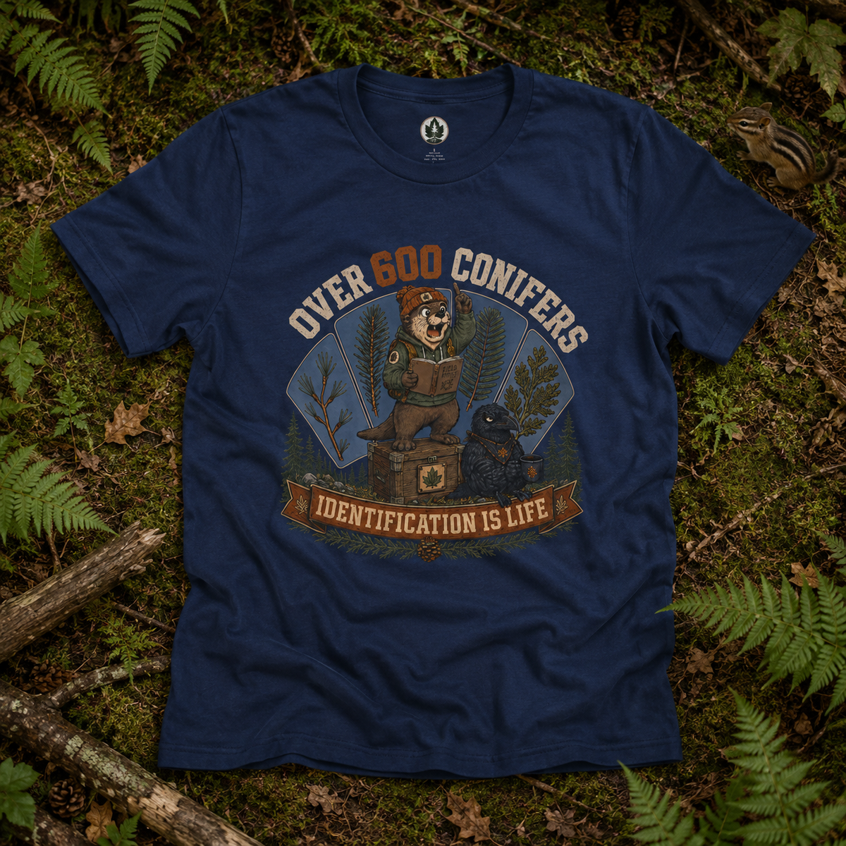 Over 600 Conifers, Identification is Life T‑Shirt