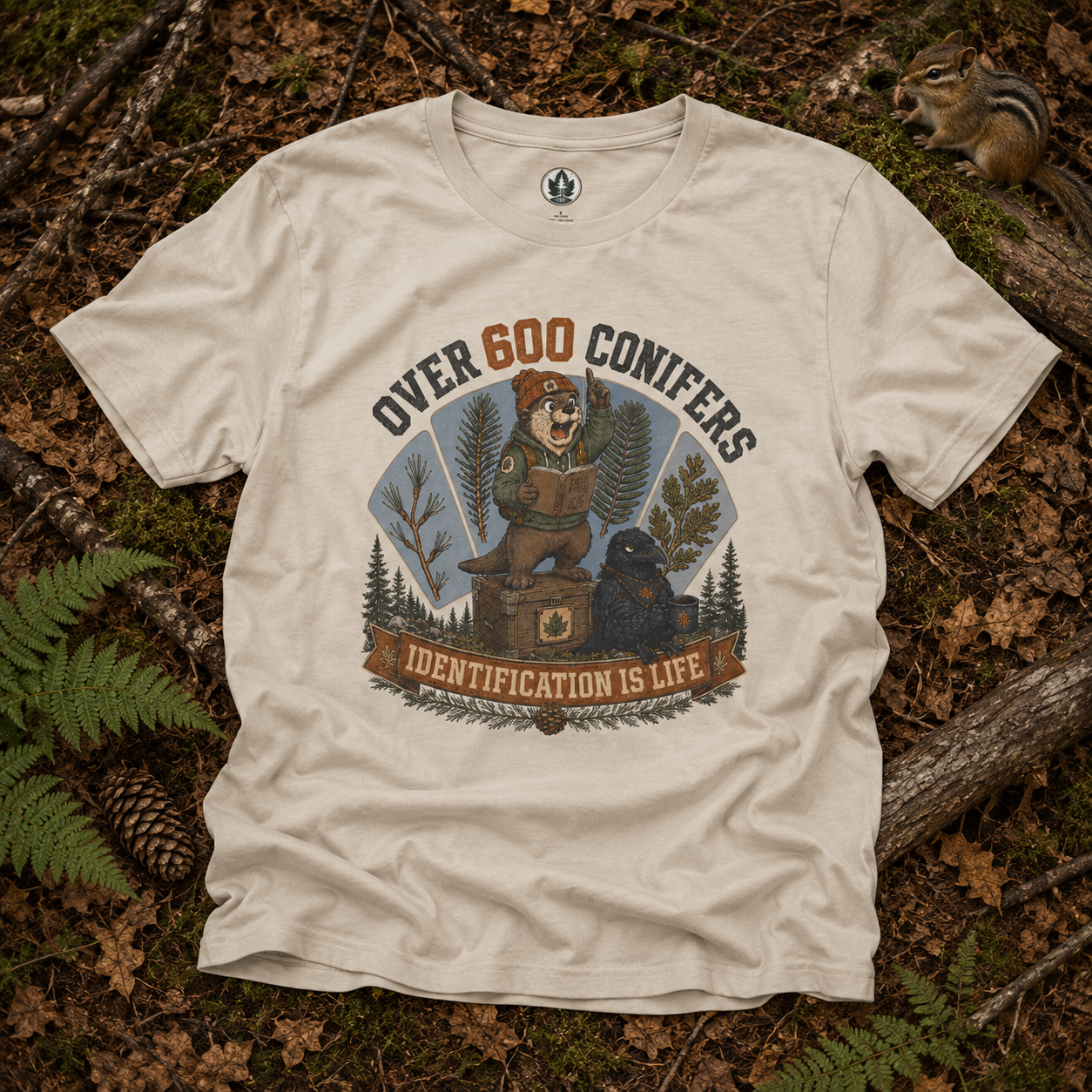 Over 600 Conifers, Identification is Life T‑Shirt