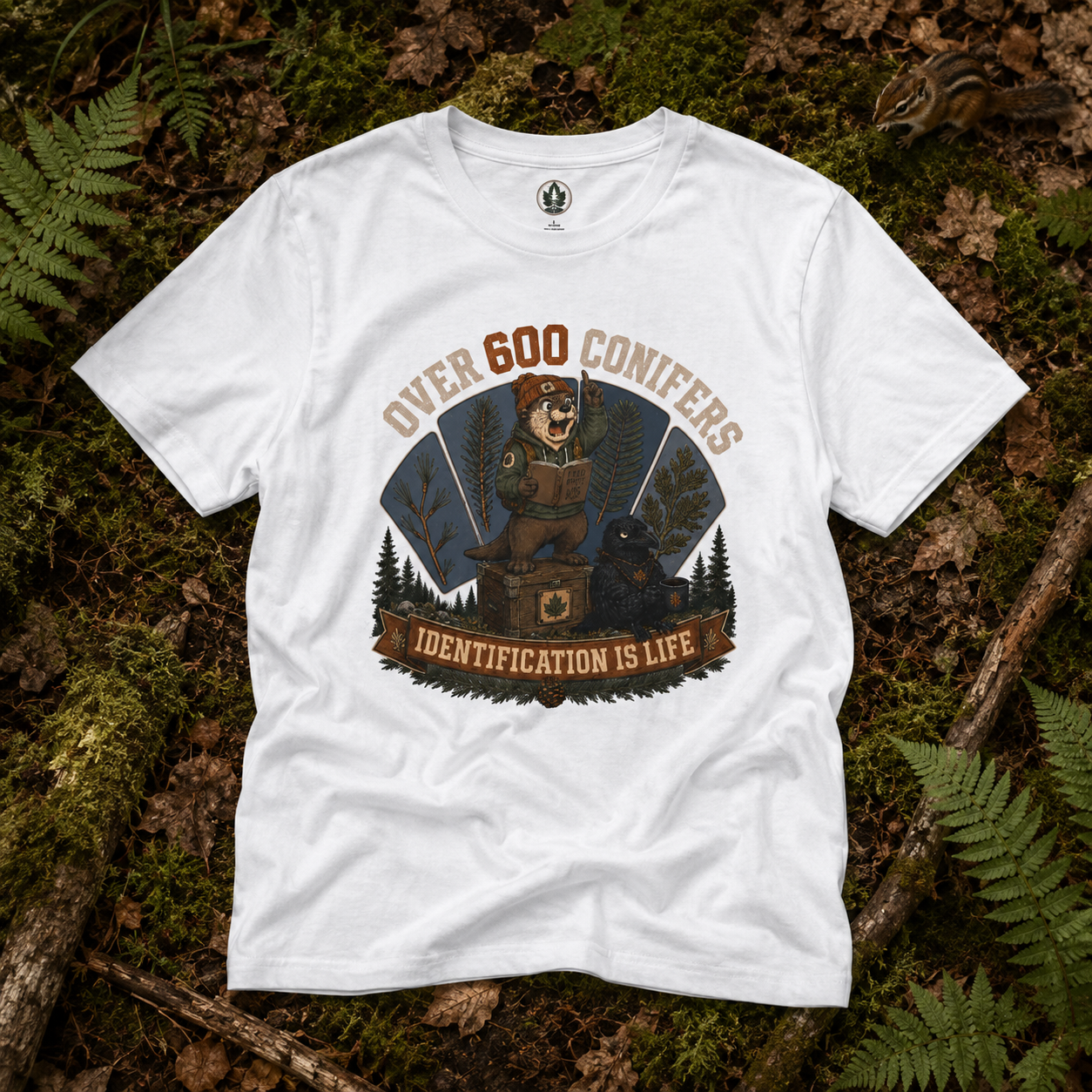 Over 600 Conifers, Identification is Life T‑Shirt