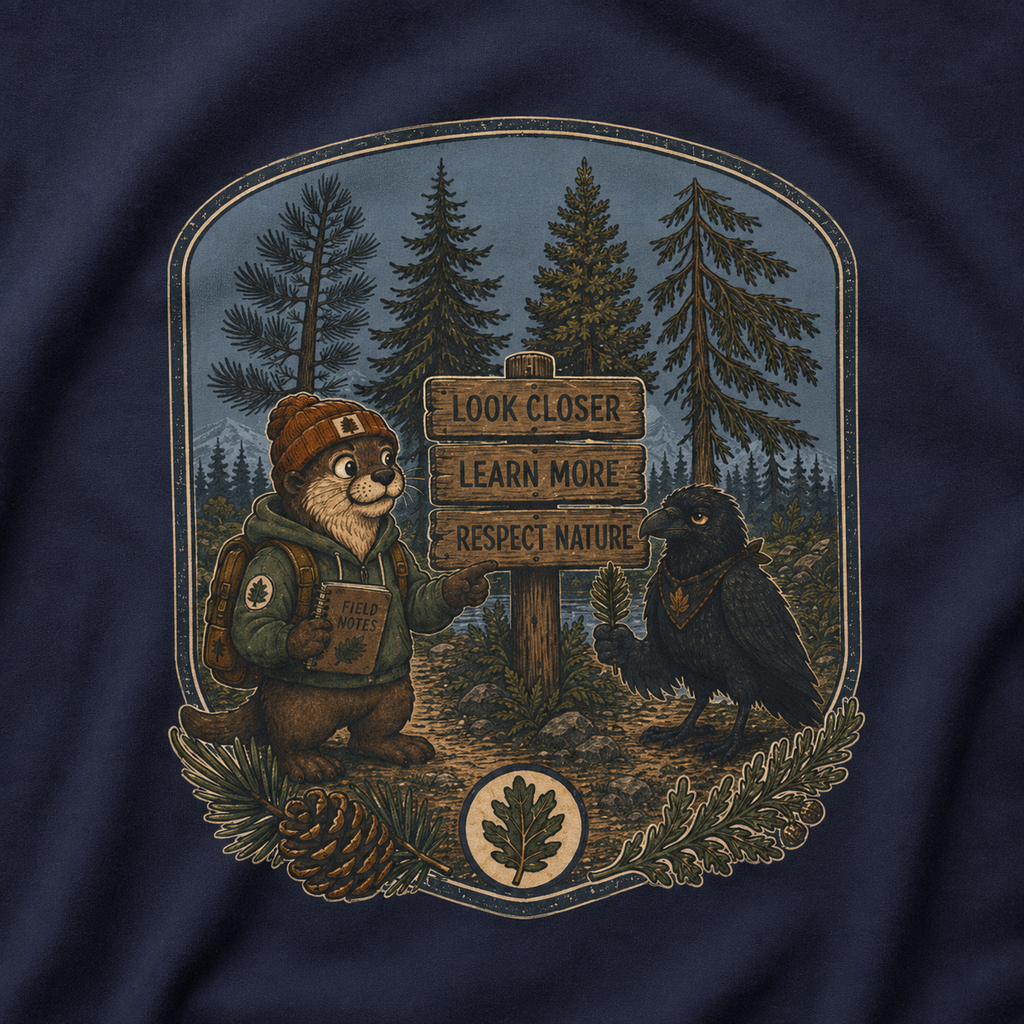 Look Closer, Learn More, Respect Nature T‑Shirt
