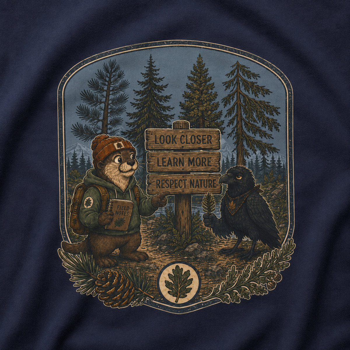 Look Closer, Learn More, Respect Nature T‑Shirt