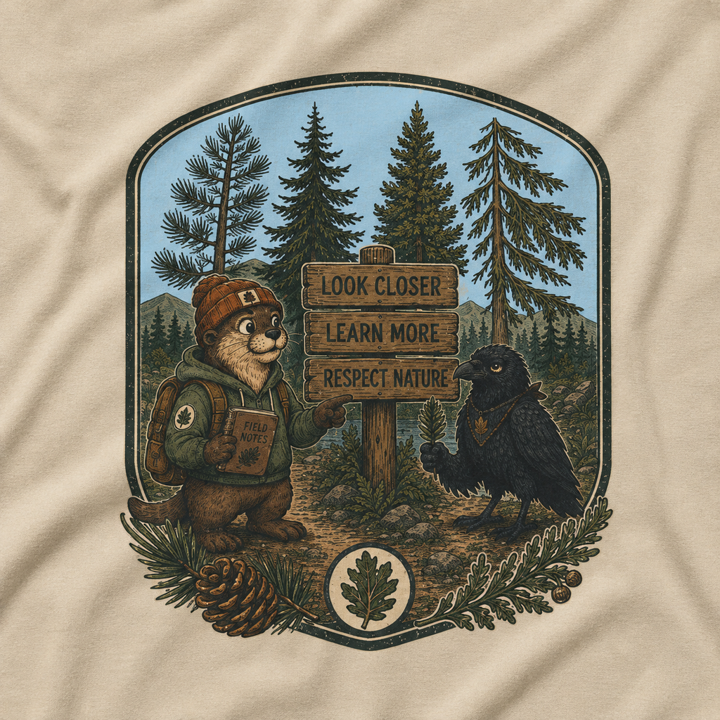 Look Closer, Learn More, Respect Nature T‑Shirt