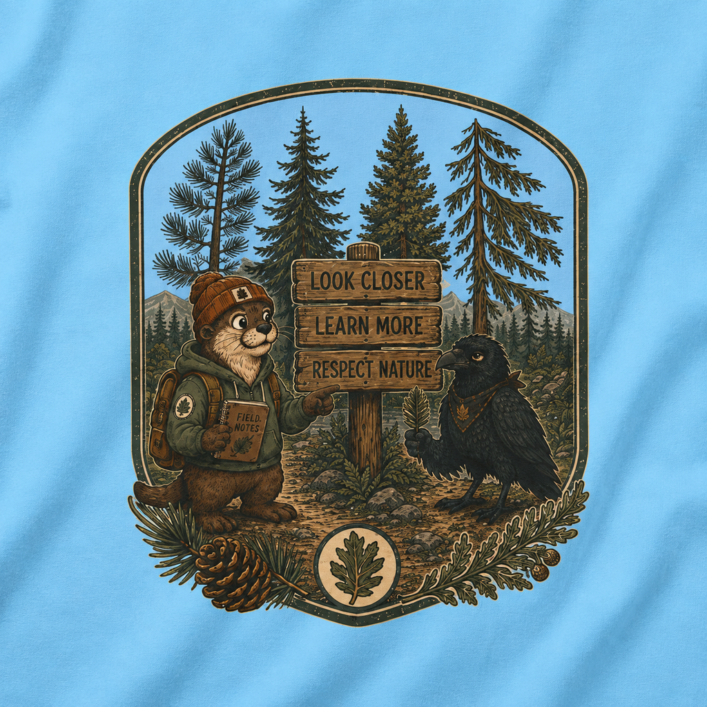 Look Closer, Learn More, Respect Nature T‑Shirt