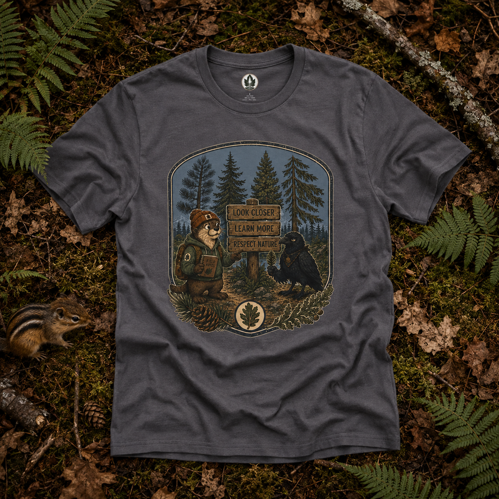 Look Closer, Learn More, Respect Nature T‑Shirt