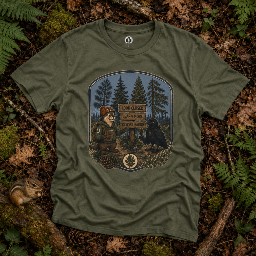 Look Closer, Learn More, Respect Nature T‑Shirt