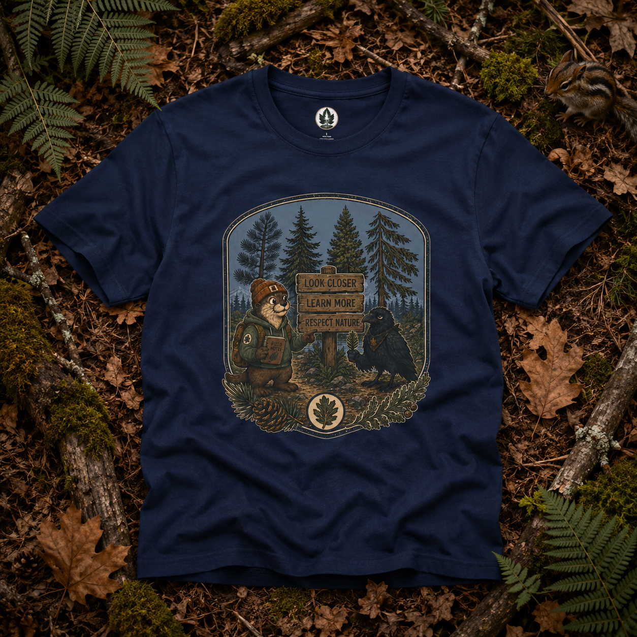 Look Closer, Learn More, Respect Nature T‑Shirt