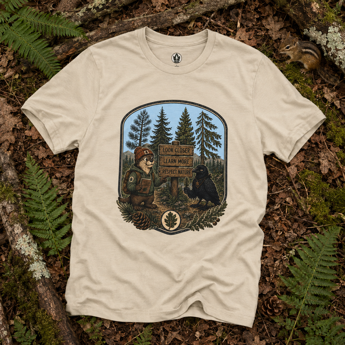 Look Closer, Learn More, Respect Nature T‑Shirt