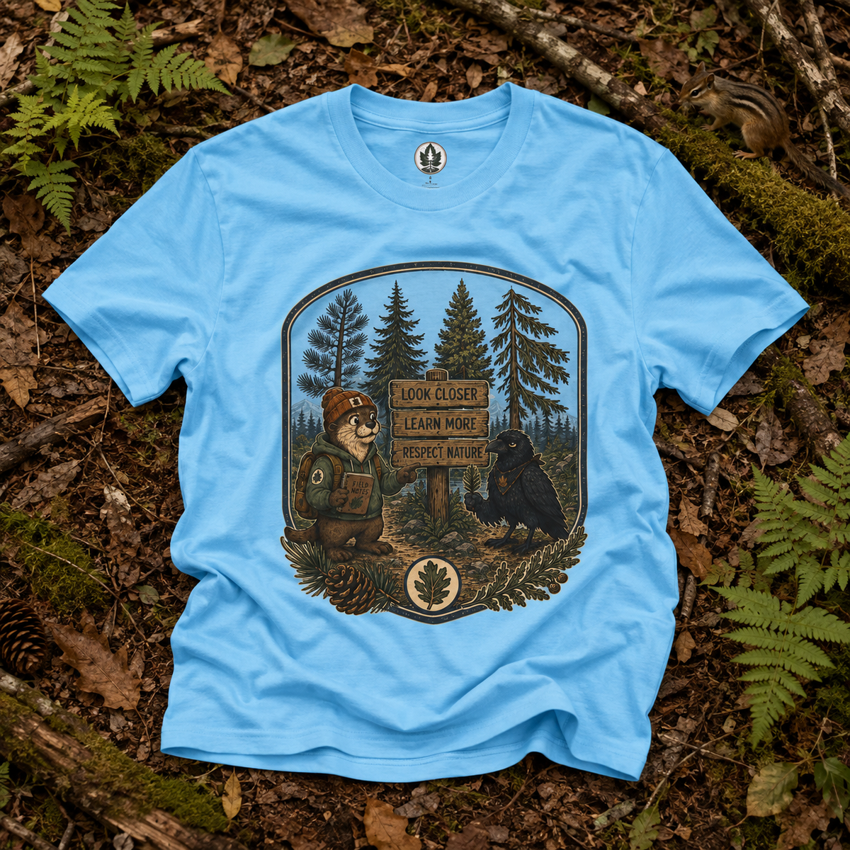 Look Closer, Learn More, Respect Nature T‑Shirt