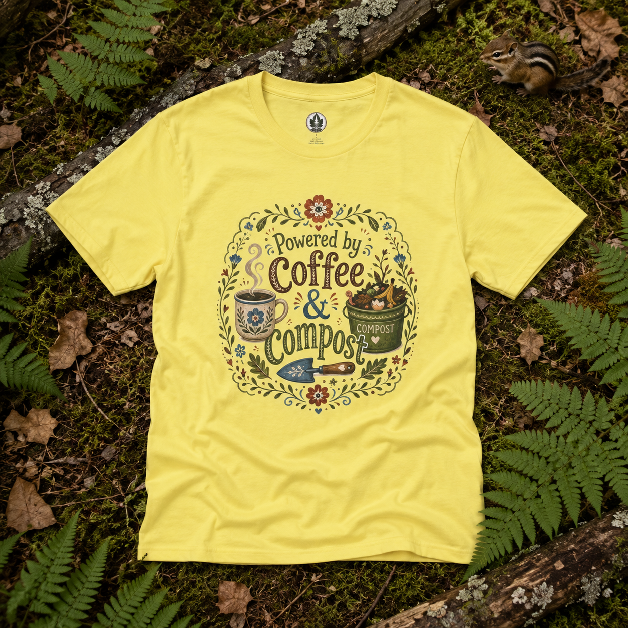 Powered by Coffee and Compost T‑Shirt