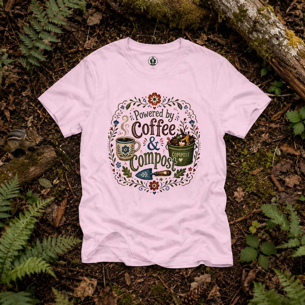 Powered by Coffee and Compost T‑Shirt