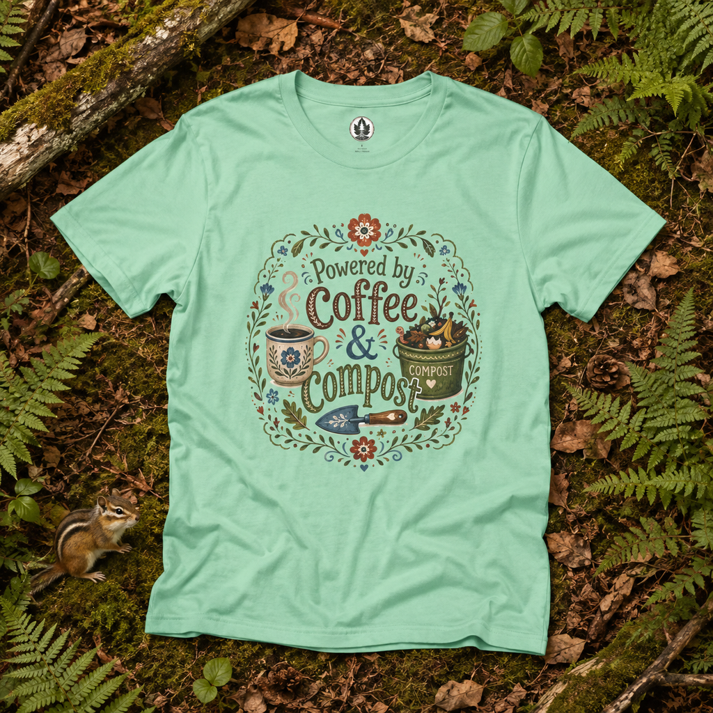 Powered by Coffee and Compost T‑Shirt