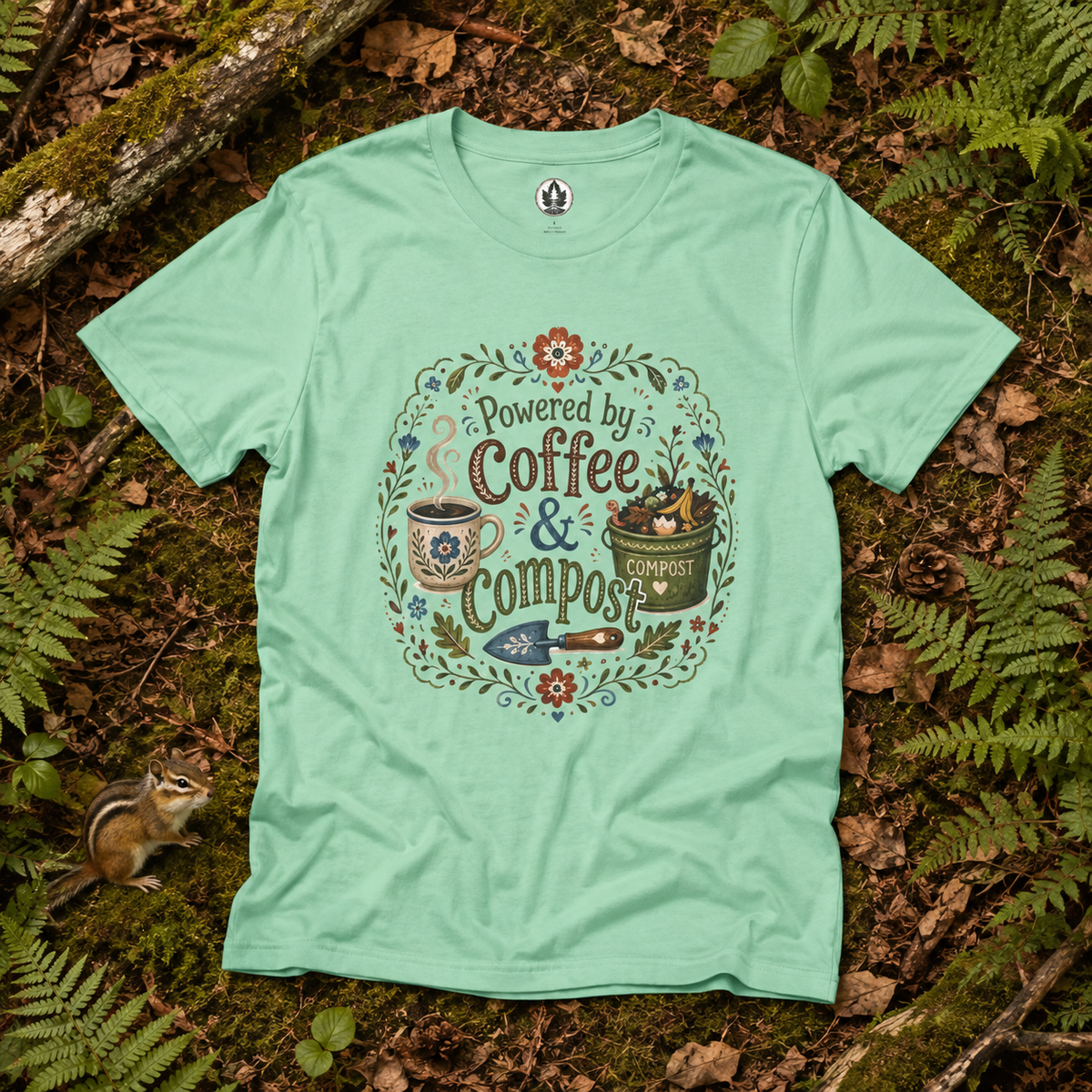 Powered by Coffee and Compost T‑Shirt