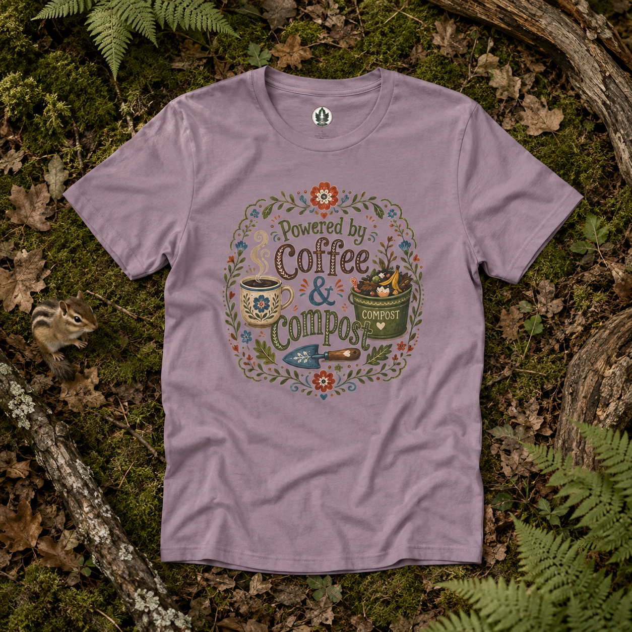 Powered by Coffee and Compost T‑Shirt