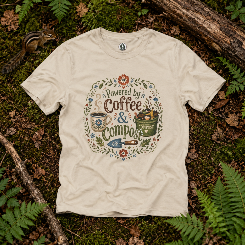 Powered by Coffee and Compost T‑Shirt