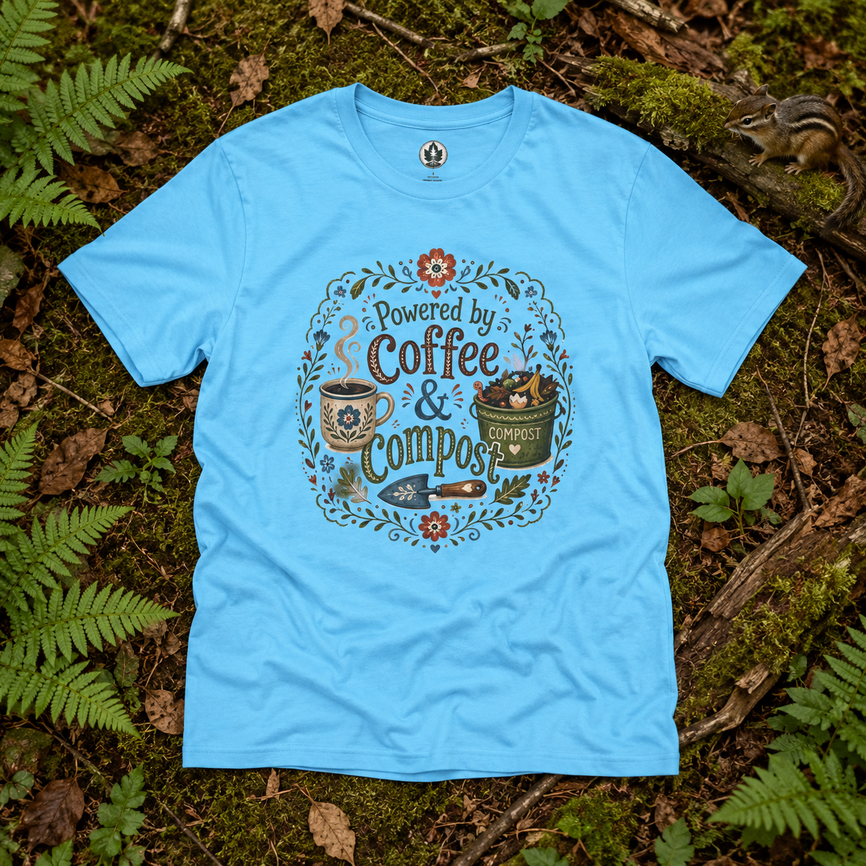 Powered by Coffee and Compost T‑Shirt