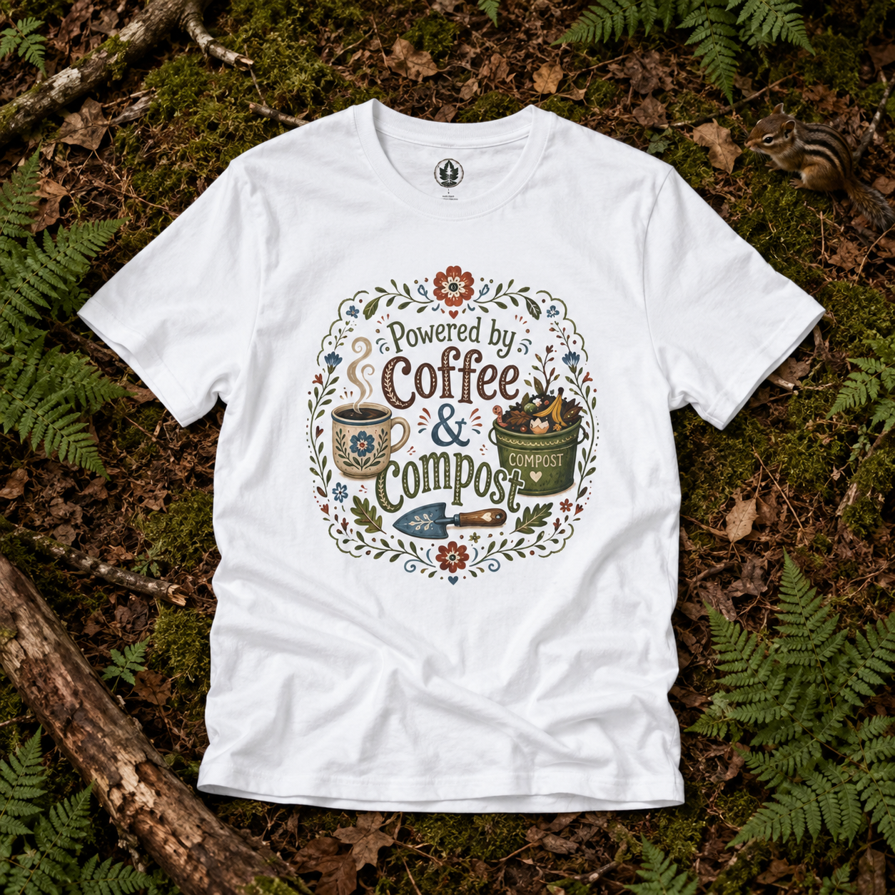 Powered by Coffee and Compost T‑Shirt