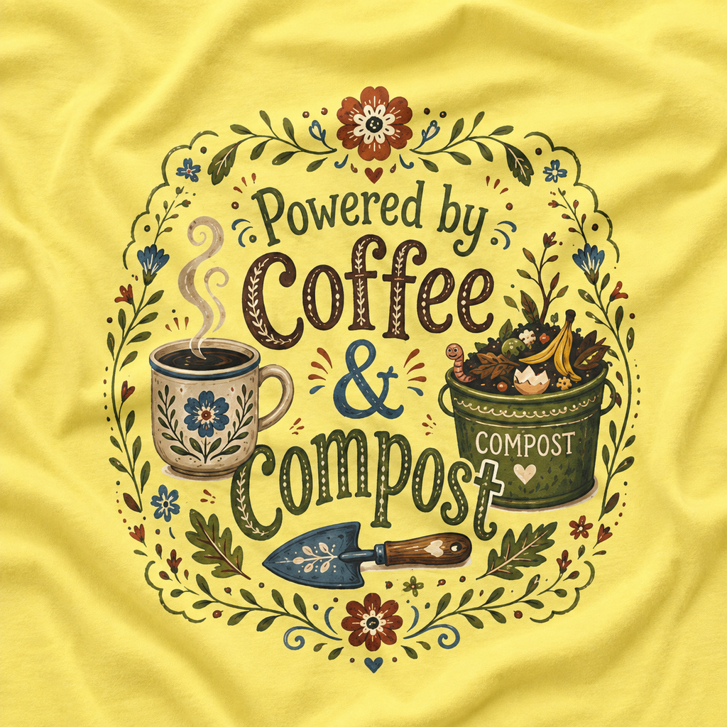 Powered by Coffee and Compost T‑Shirt