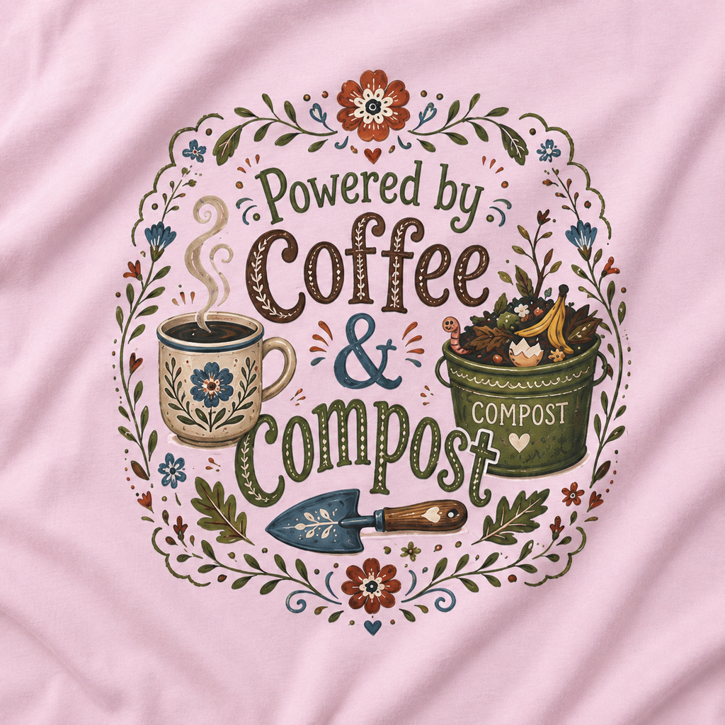 Powered by Coffee and Compost T‑Shirt