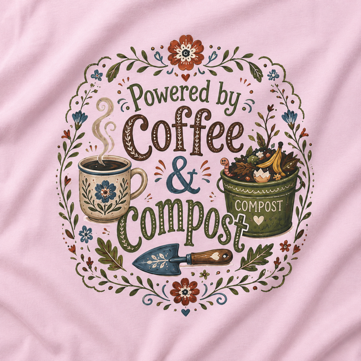 Powered by Coffee and Compost T‑Shirt