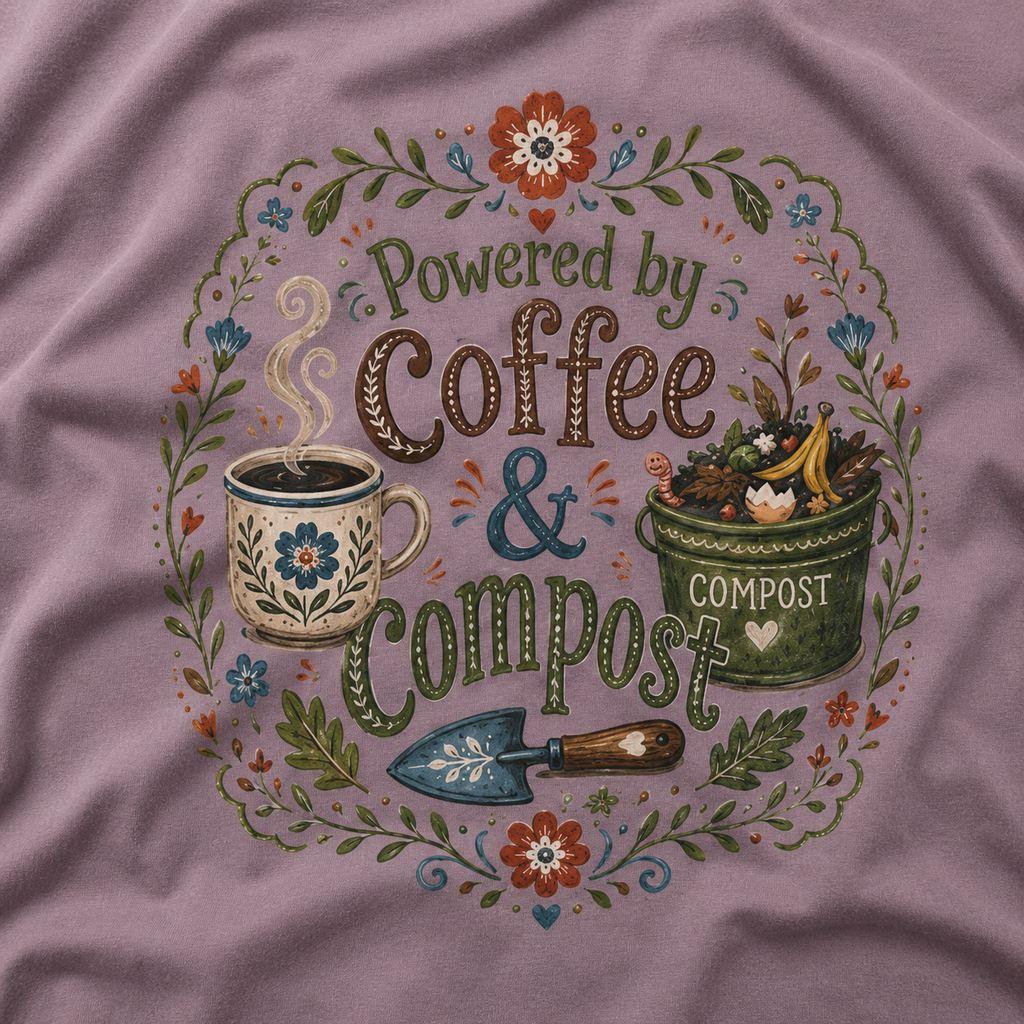 Powered by Coffee and Compost T‑Shirt