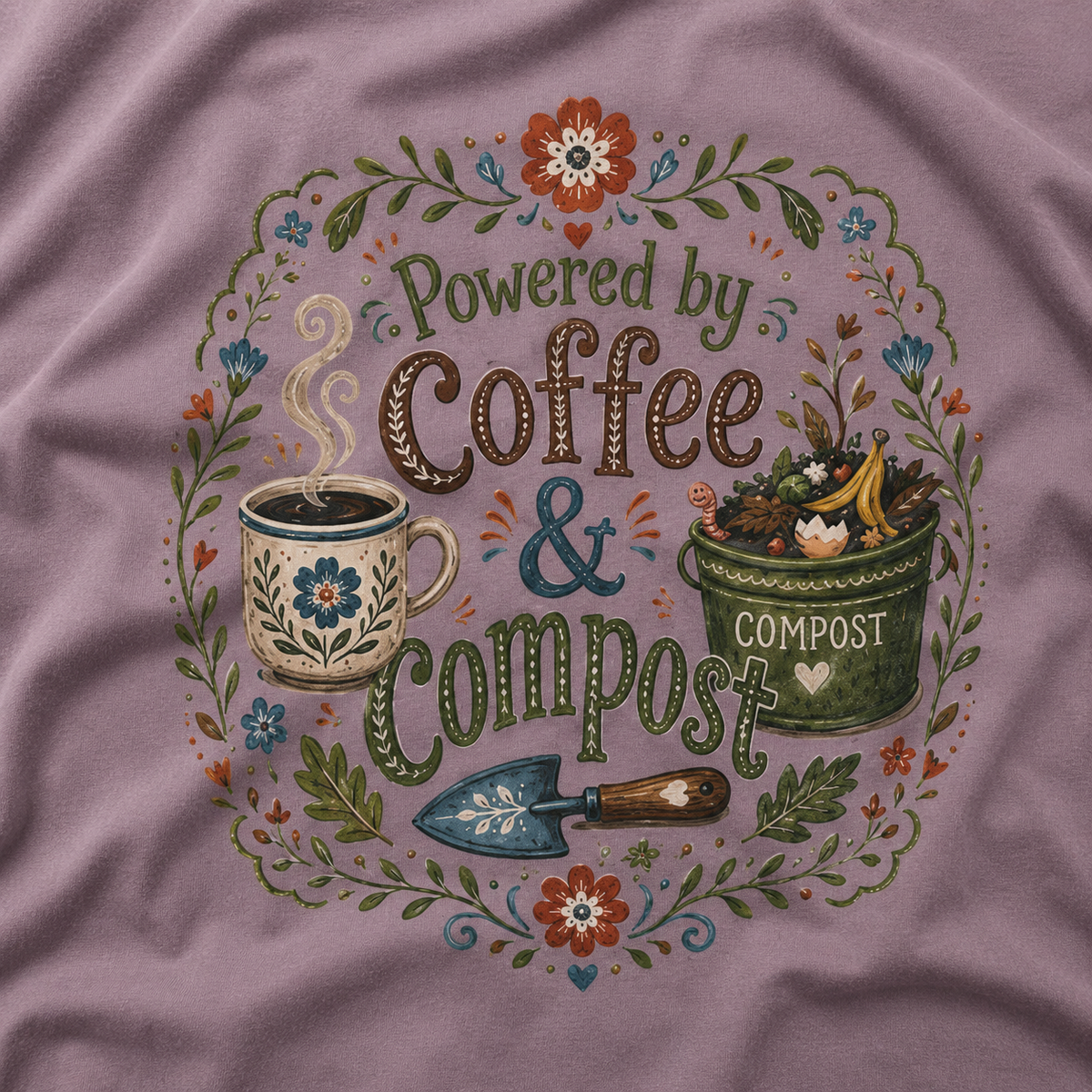 Powered by Coffee and Compost T‑Shirt