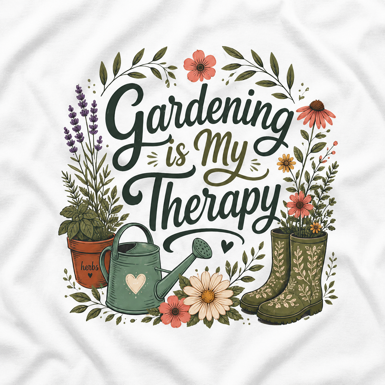Gardening is My Therapy T‑Shirt