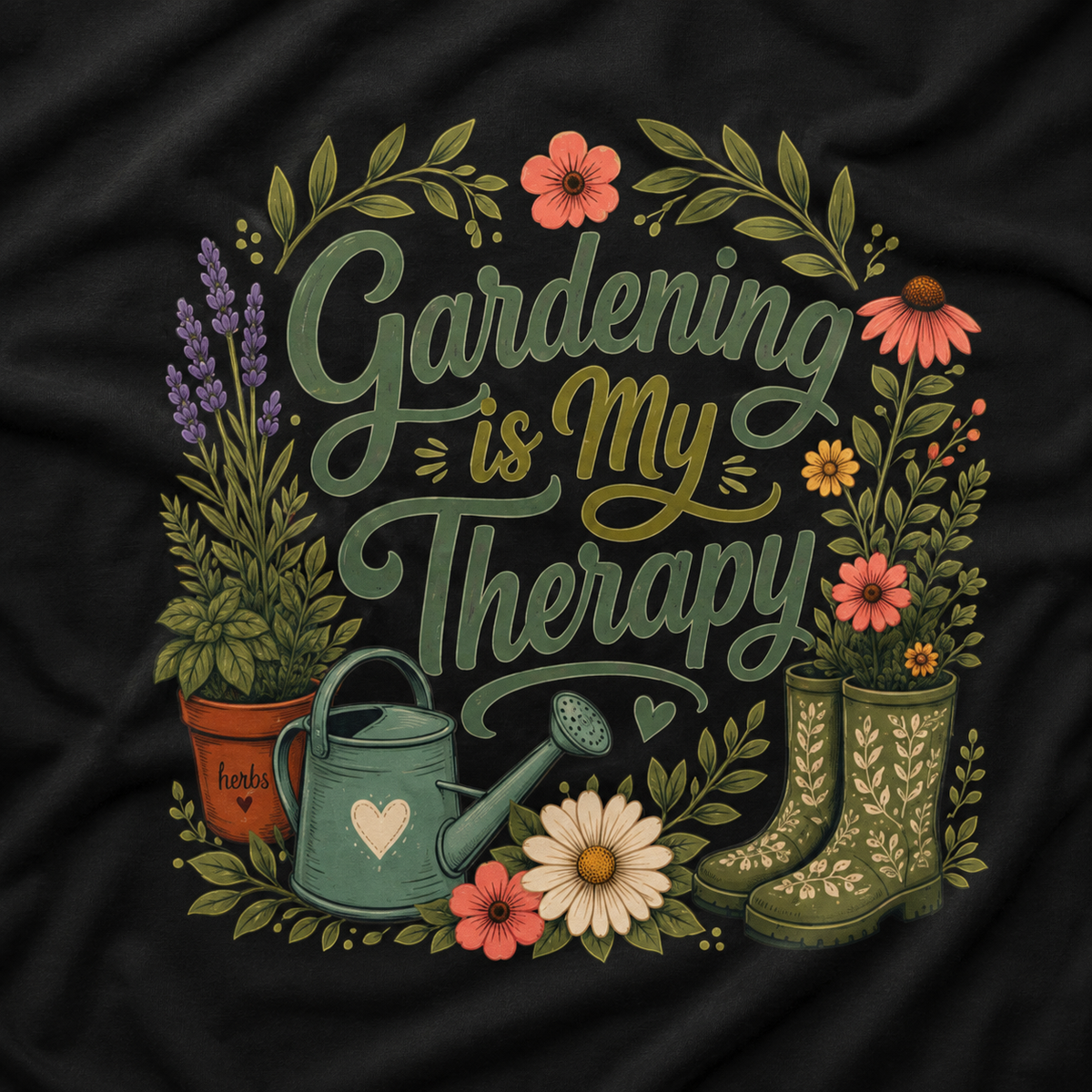 Gardening is My Therapy T‑Shirt
