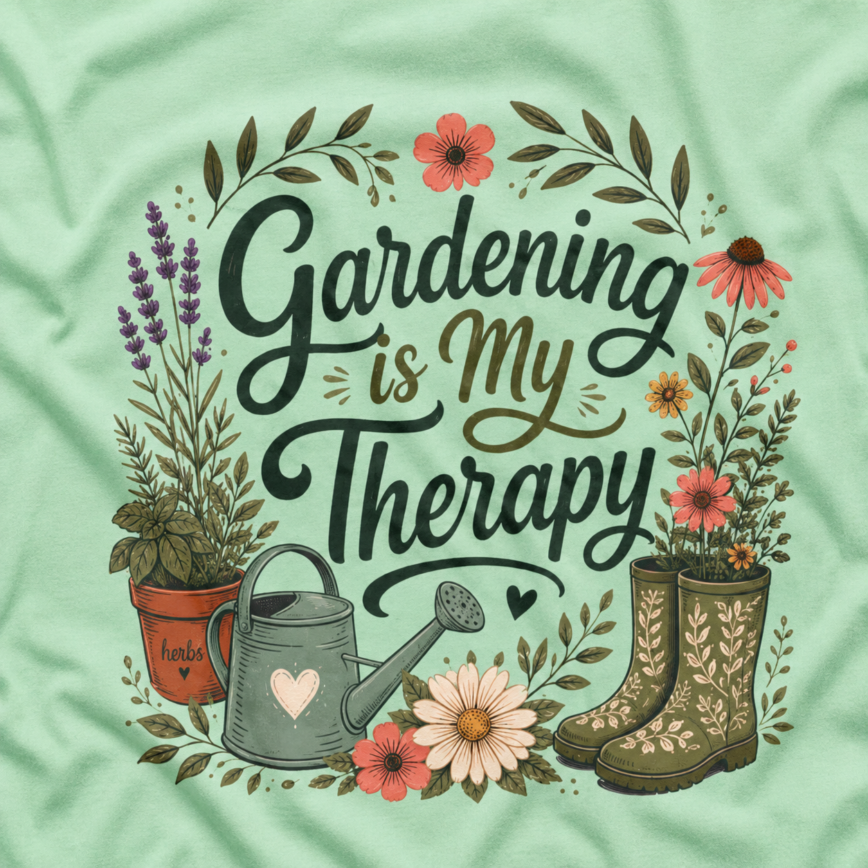 Gardening is My Therapy T‑Shirt