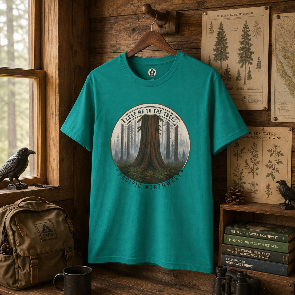 Leaf Me to the Trees Pacific Northwest Tree T‑Shirt