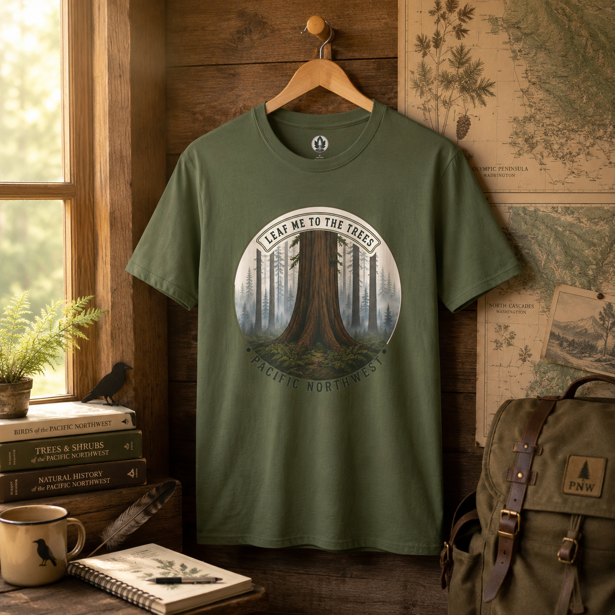 Leaf Me to the Trees Pacific Northwest Tree T‑Shirt