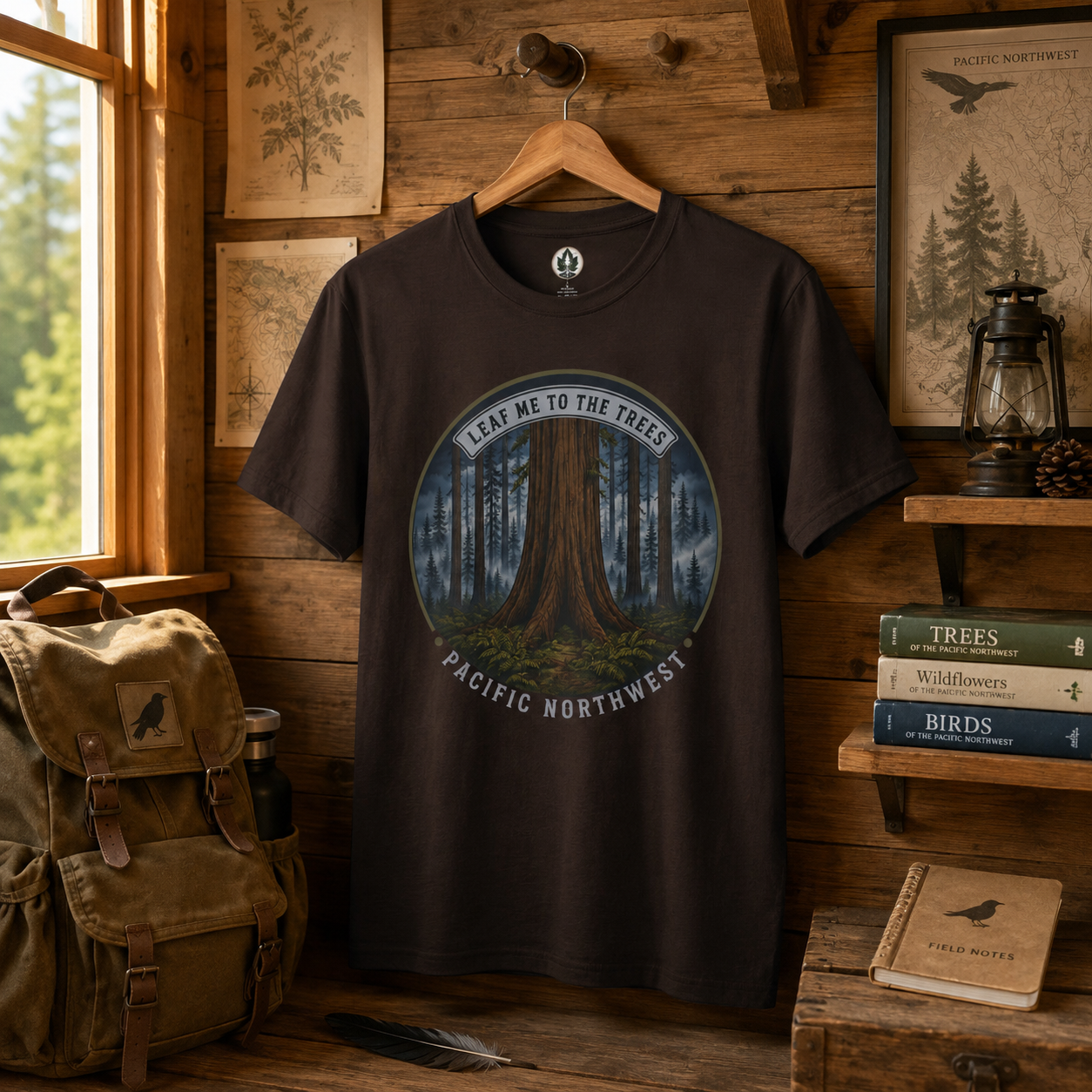Leaf Me to the Trees Pacific Northwest Tree T‑Shirt