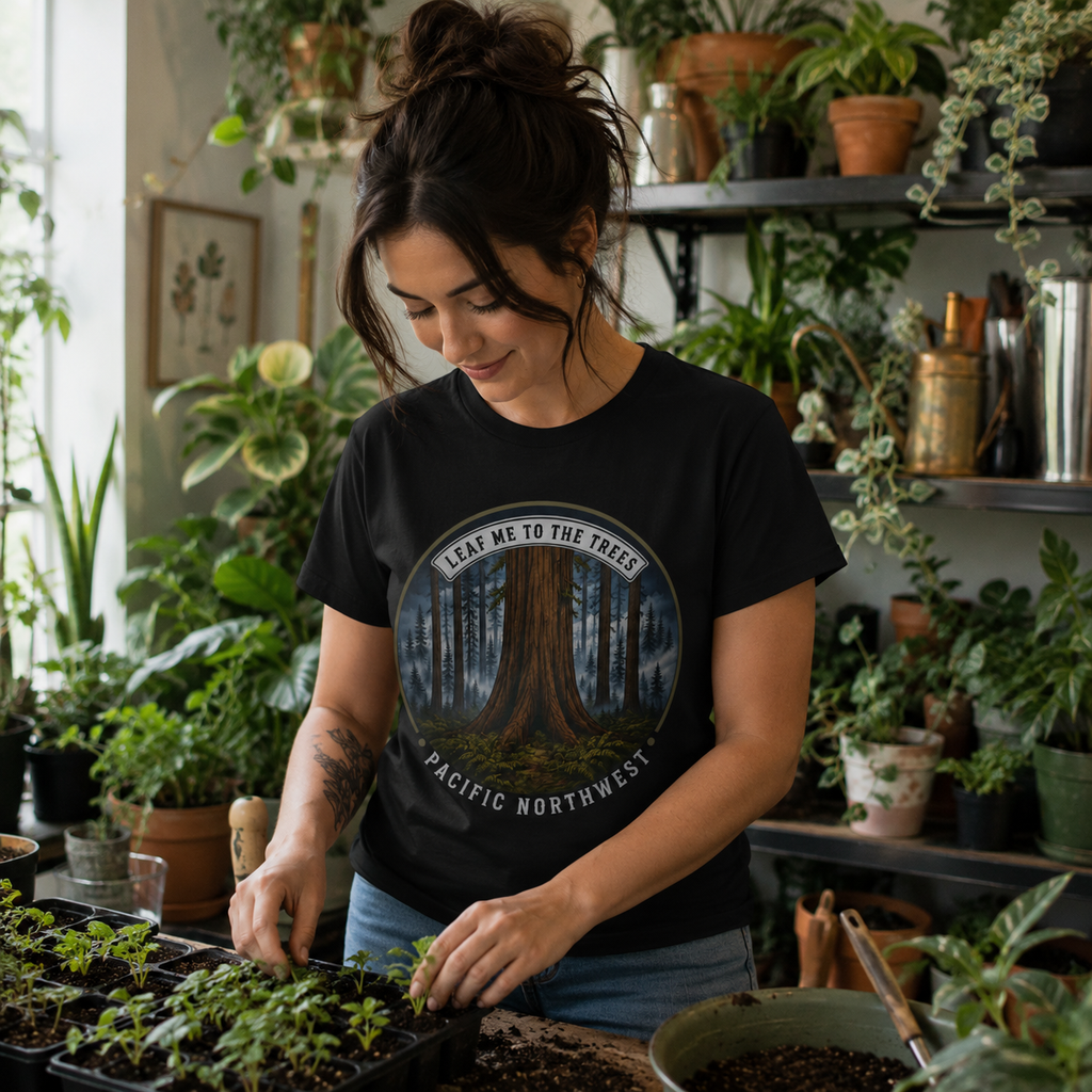 Leaf Me to the Trees Pacific Northwest Tree T‑Shirt