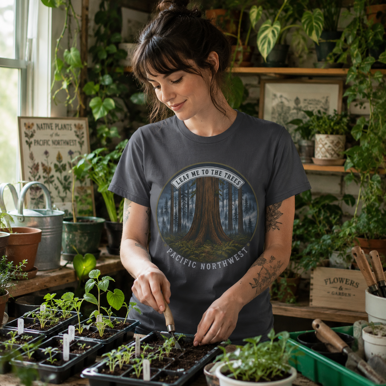 Leaf Me to the Trees Pacific Northwest Tree T‑Shirt