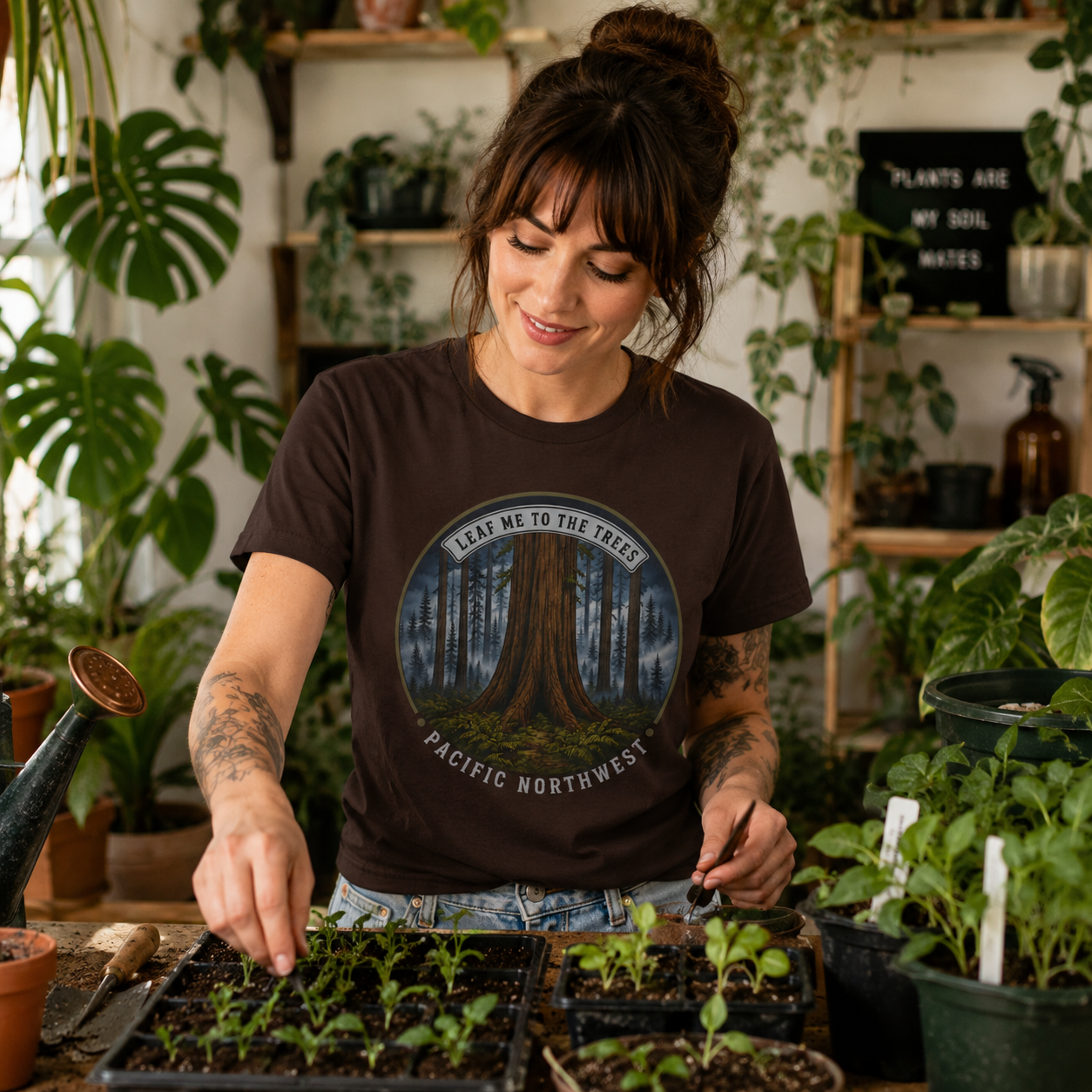 Leaf Me to the Trees Pacific Northwest Tree T‑Shirt