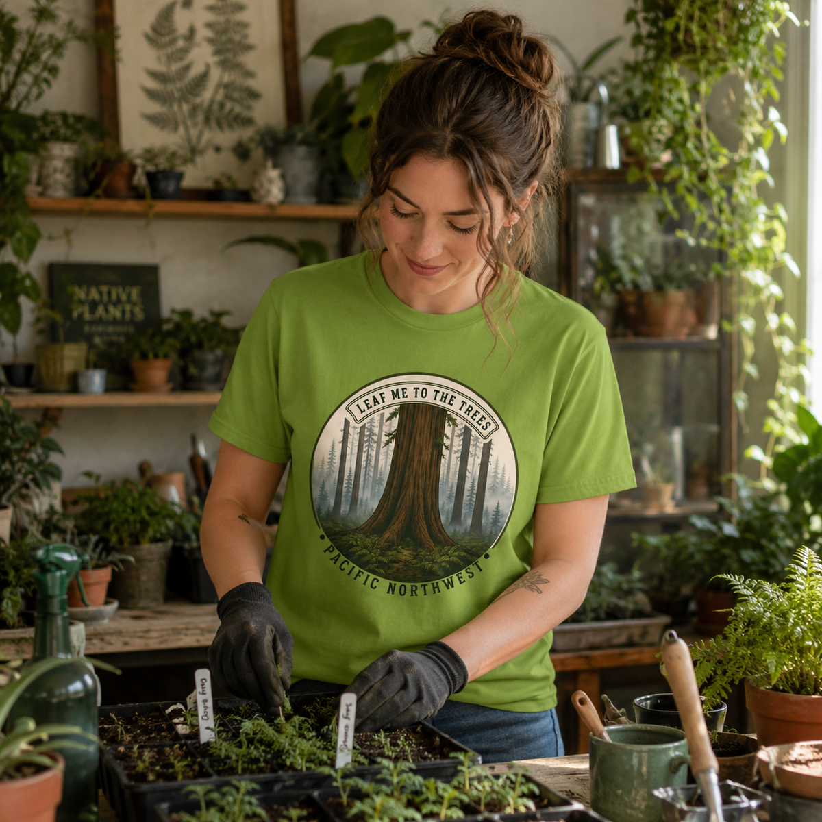 Leaf Me to the Trees Pacific Northwest Tree T‑Shirt