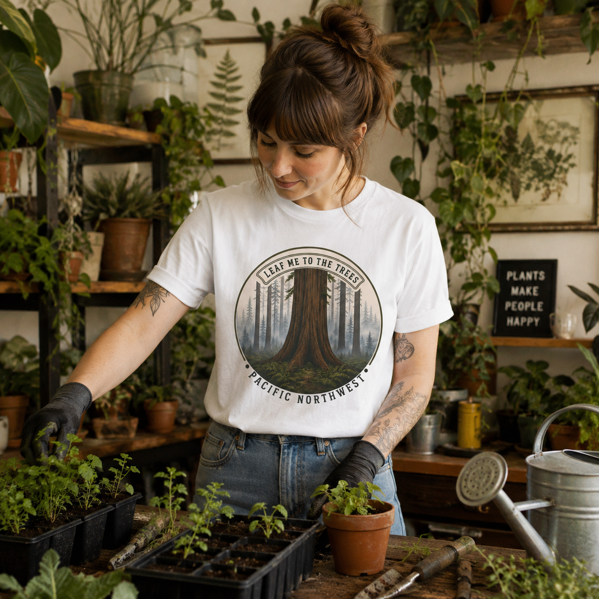 Leaf Me to the Trees Pacific Northwest Tree T‑Shirt
