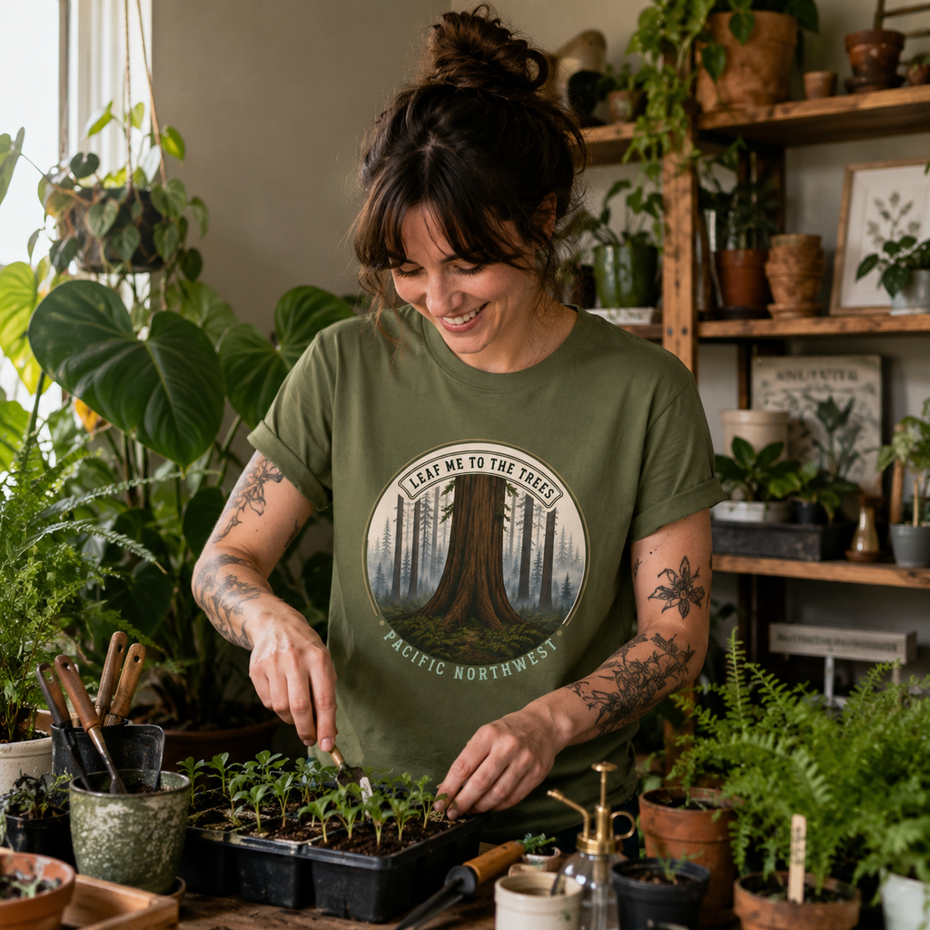 Leaf Me to the Trees Pacific Northwest Tree T‑Shirt