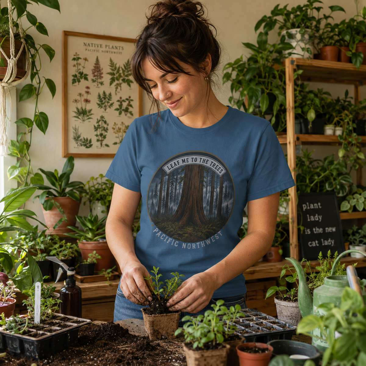 Leaf Me to the Trees Pacific Northwest Tree T‑Shirt
