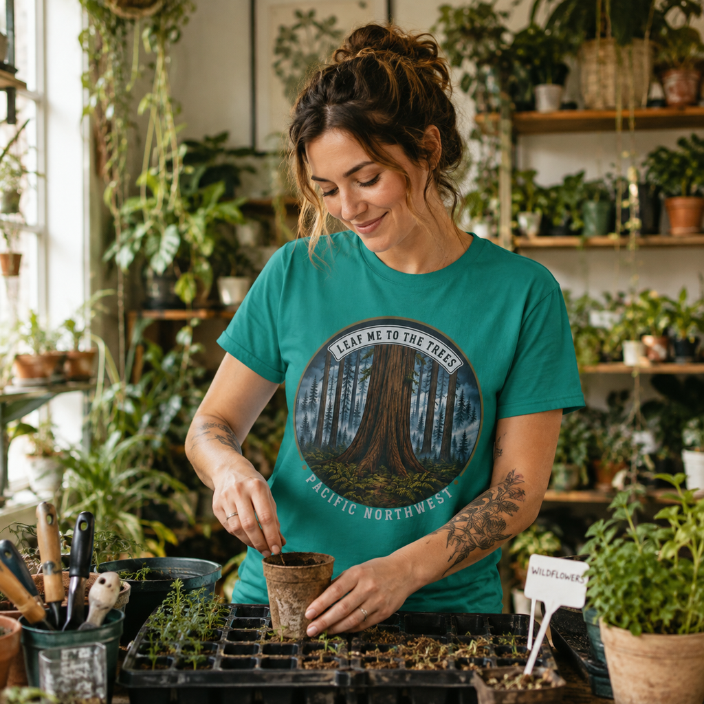 Leaf Me to the Trees Pacific Northwest Tree T‑Shirt