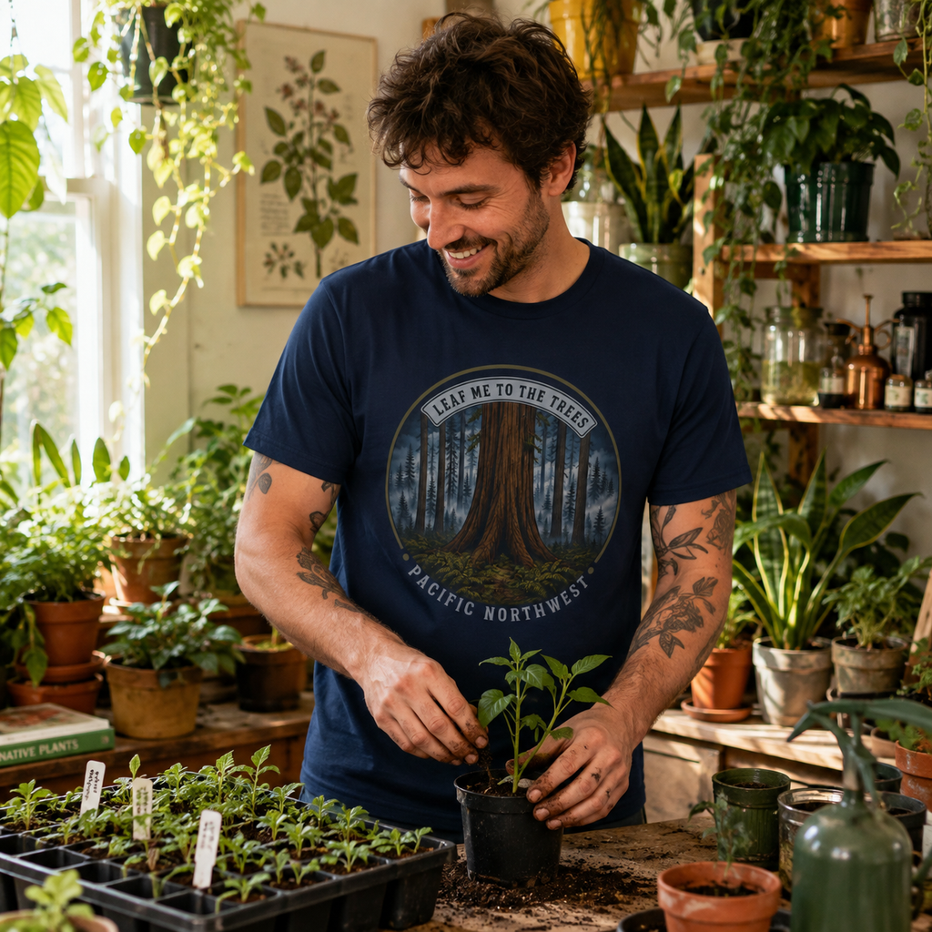 Leaf Me to the Trees Pacific Northwest Tree T‑Shirt