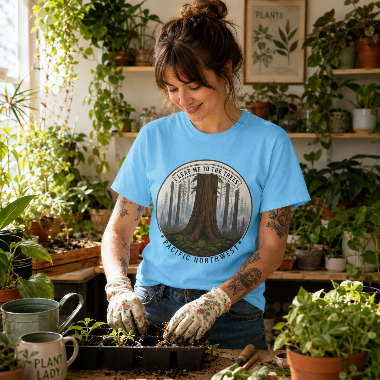 Leaf Me to the Trees Pacific Northwest Tree T‑Shirt