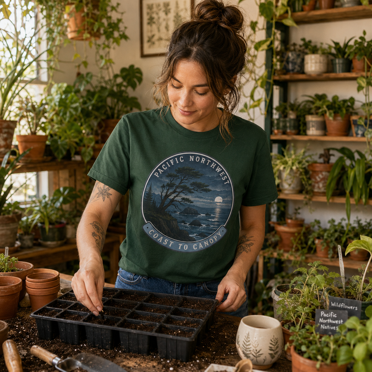Pacific Northwest Tree T‑Shirt — “Coast to Canopy” Tee