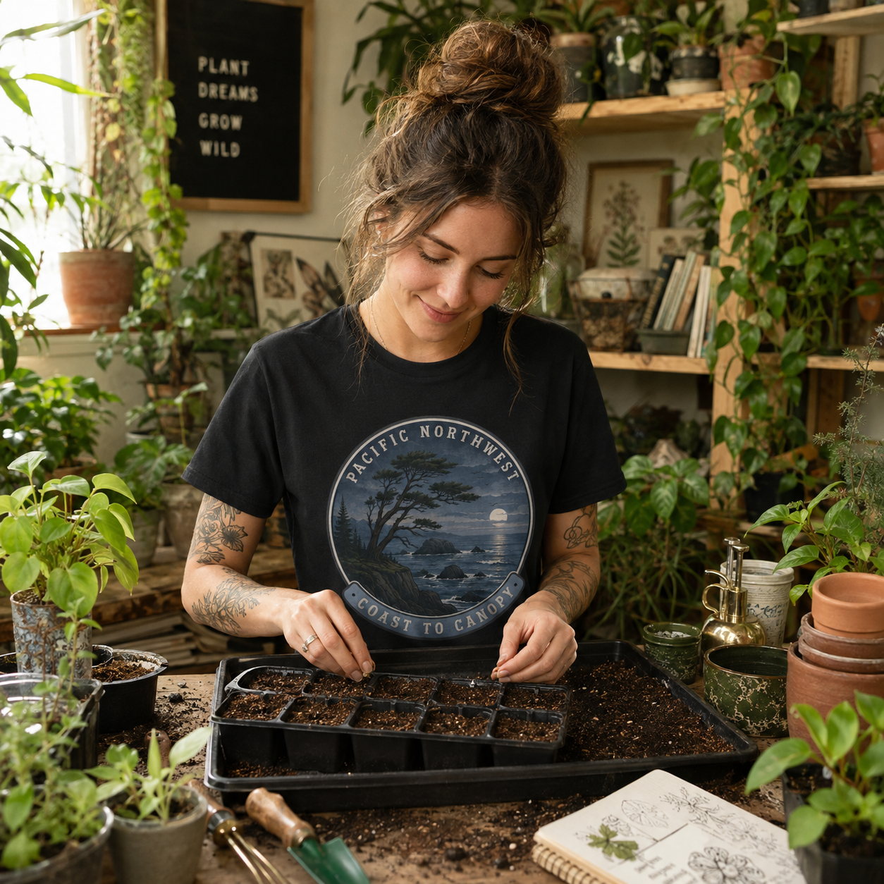 Pacific Northwest Tree T‑Shirt — “Coast to Canopy” Tee
