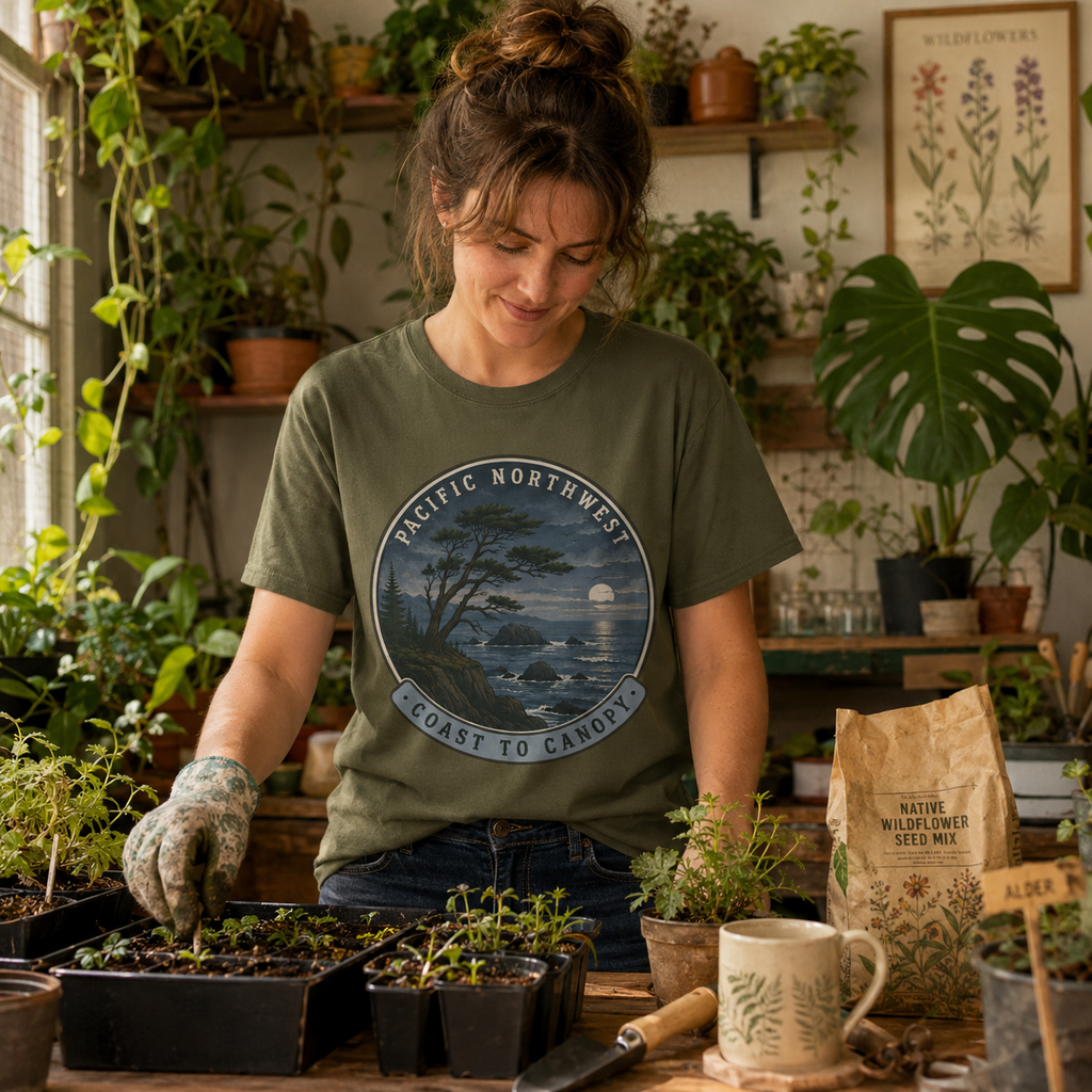 Pacific Northwest Tree T‑Shirt — “Coast to Canopy” Tee