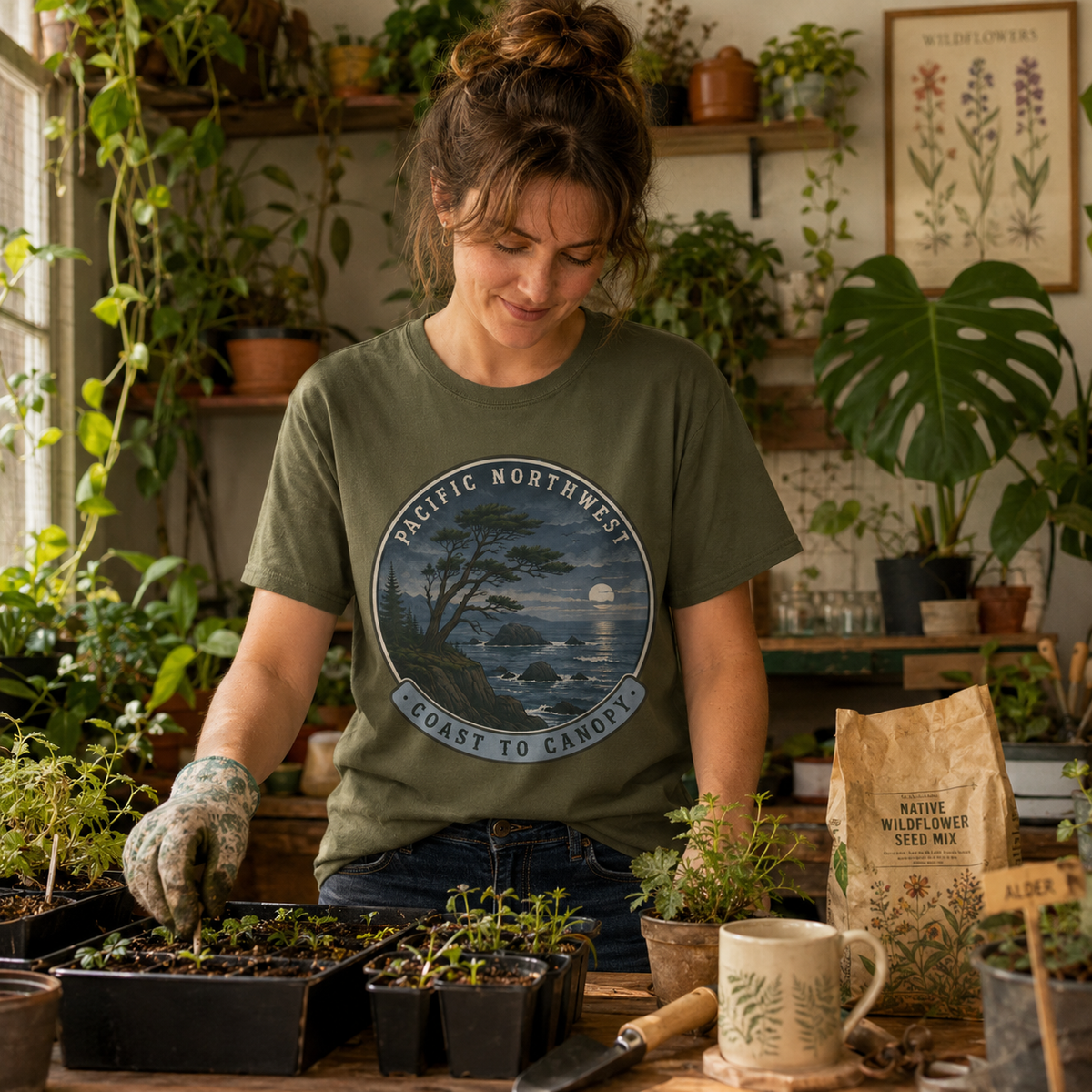 Pacific Northwest Tree T‑Shirt — “Coast to Canopy” Tee